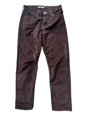 Levi’s Brown Corduroy Pants Straight Leg High Rise Neutral Minimalist Y2K